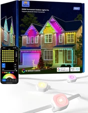 Permanent Outdoor Lights Pro, 150Ft with 90 RGBW Double-Led Lights 111 Scene Mod