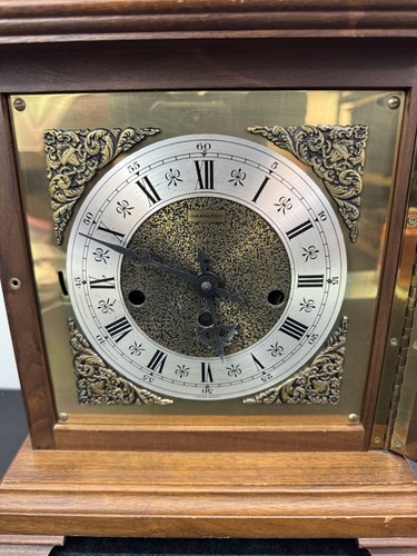 HAMILTON Mantle Clock 340-020 2 Jewel Movement Made In GERMANY Serviced Working - Picture 12 of 14