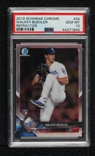 2018 Bowman Chrome Refractor /499 Walker Buehler #34 PSA 10 GEM MT d4f