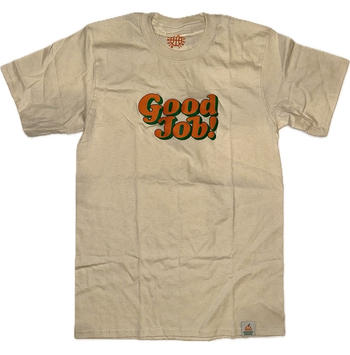 LARRY JUNE x MIDNIGHT ORGANIC - GOOD JOB T-SHIRT - SIZE SMALL