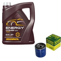 Inspektionspaket 5L Mannol Energy 5W-30 FüR Hyundai Tucson 1.6 Gdi IX20 1.4 I30