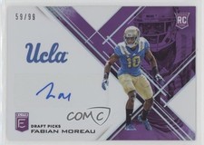 2017 Panini Elite Draft Picks Aspirations Purple 59/99 Fabian Moreau Auto 0c2