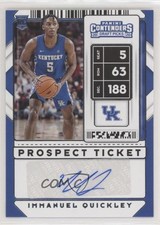 2020 Contenders Draft Picks Sticker Prospect Ticket Immanuel Quickley Auto 0f23