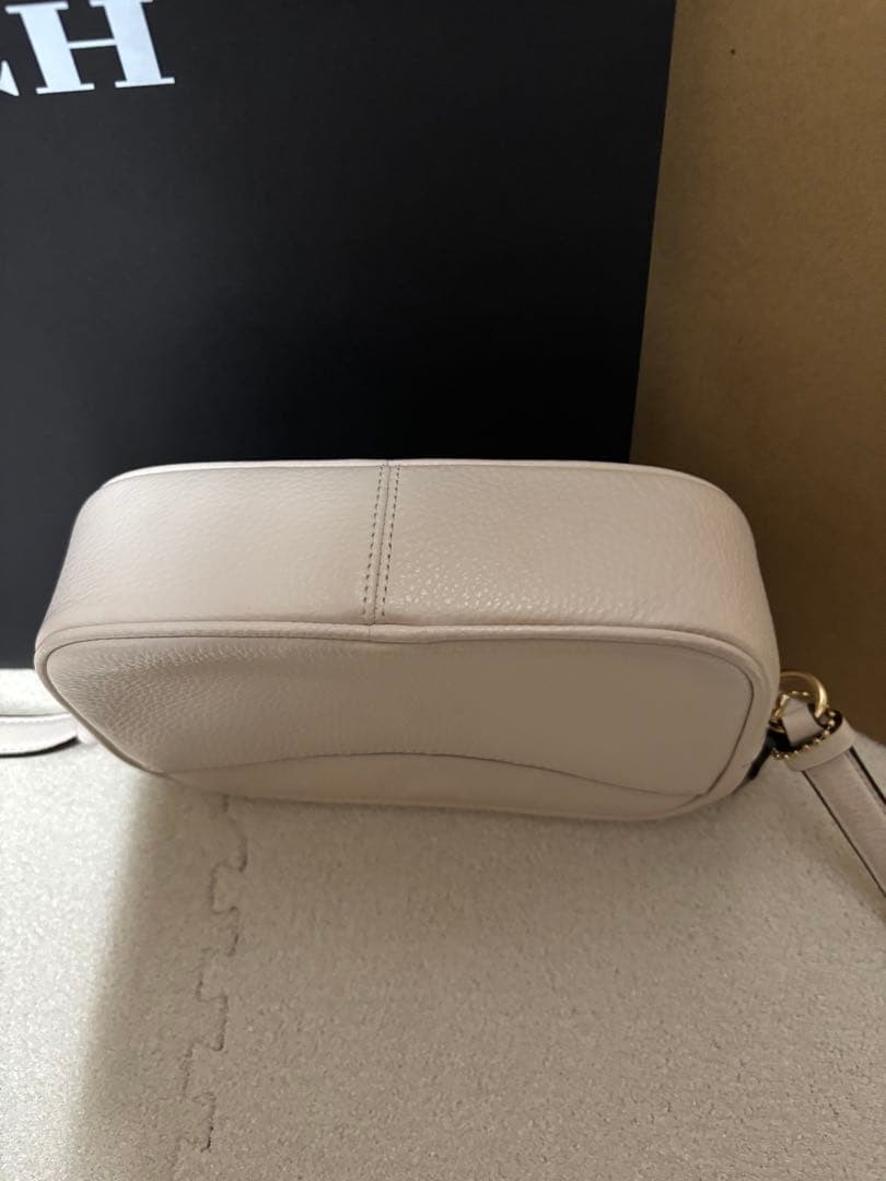 COACH Mini Jamie Camera Bag CA069 White Leather Crossbody Shoulder Women image 5