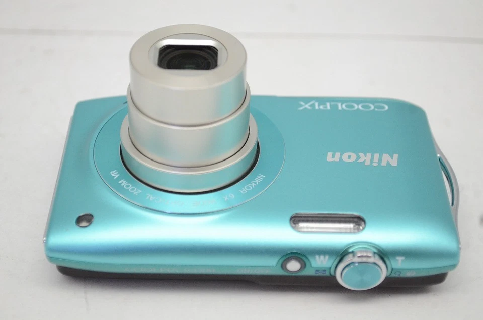 [Como Nueva] Cámara digital compacta Nikon COOLPIX S3300 16,0 MP verde menta #251022k Foto 3 de 4