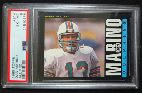 Topps 1985 Topps Dan Marino Miami Dolphins All-Pro #314 PSA 6 Graded