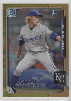 2015 Bowman Draft Chrome Gold Refractor 9/50 Ashe Russell #14 0f8