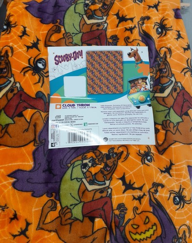 Neu Scooby Doo Halloween Orange Wolke Plüsch Überwurf Decke 60x70
