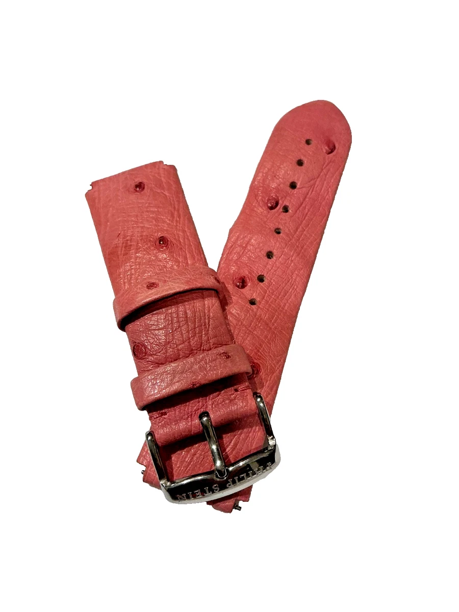 Authentic Philip Stein Watch Strap Womens Pink NEW Teslar Metallic Leather Philip Stein Pink Wristwatch Bands for sale | eBay main image 2