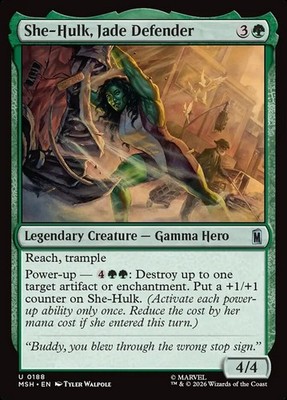MTG Marvel Super Heroes U She-Hulk, Jade Defender #0188 PLAYSET 4X X4