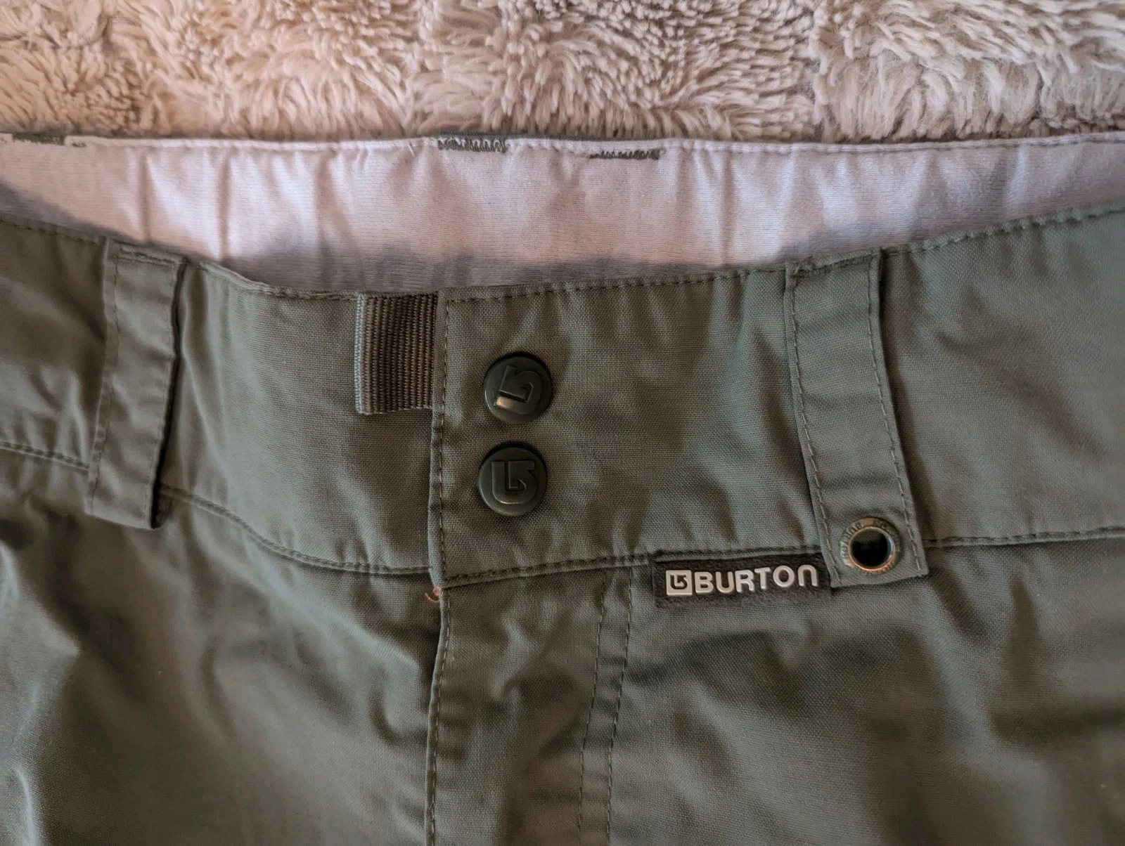 burton snowboard ski bootcut adjustable waist pants