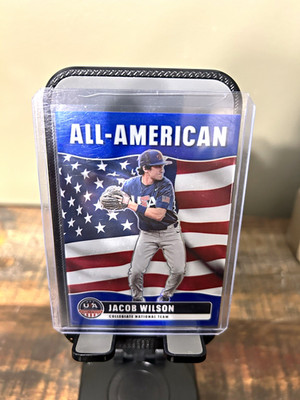 Panini 2026 Stars & Stripes Prizm All-American Jacob Wilson #23 Blue /99