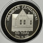 1992 Issaquah Washington Centennial Rare Coin 1 Troy Oz .999 Fine Silver Round