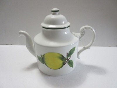 Vintage Tiffany & Co Este Ceramiche Lemon Pomegranate Porcelain Large Tea Pot