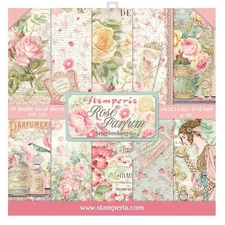 Stamperia Double-Sided Paper Pad 8"X8" 10/Pkg-Rose Parfum, 10 Designs/1 Each