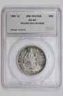 1861-O SEATED LIBERTY HALF DOLLAR CSA WB-104 CHOICE AU