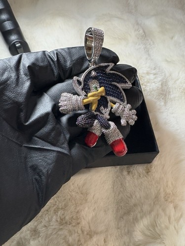 Moissanite Sonic The Hedgehog Necklace And Pendant