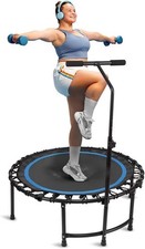 40"/50" Mini Trampoline Adults 450/550LBS Fitness Trampoline W/ Reinforced