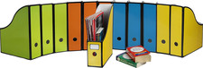12-Pack Magazine File Holder Box, Foldable Cardboard Organizer with Label Slot,