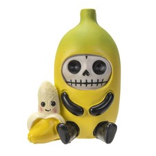 Furrybones Na Na Skull face Character in a Banana Costume Collectible, Yellow