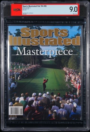 Tiger Woods Sports Illustrated Newsstand PSA Masterpiece April 2001 view 1