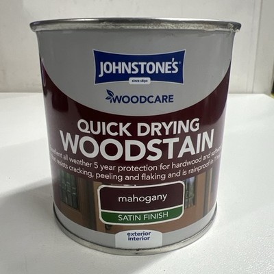 Mahagoni schnelltrocknende Holzlasur 250ml Innen Außen Johnstone's portofrei