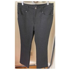 Simply Vera Vera Wang Womens Large Dress Pants Bootcut Gray Textured Stretch 