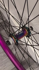 SE bikes/Stranger  29" 36H Purple And Oil slick Disc Front Wheel
