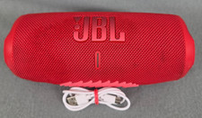 JBL Charge 5 Portable Waterproof Bluetooth Speaker - Red - Tested with Cable