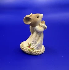 ENESCO Praying ANGEL MOUSE Figurine Karen Hahn Xmas Nativity Tails w Heart