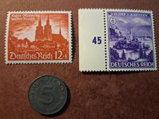 5 Reichspfennig 1941 + Stamps 1940/41, MNH