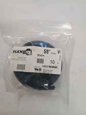 Funda expandible de pared pesada Tech Flex de 5/8" negra rollo de 10 pies