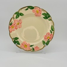 One Vtg. Franciscan Desert Rose Dinner Plate 10.5" Hand-Painted Pink Flowers