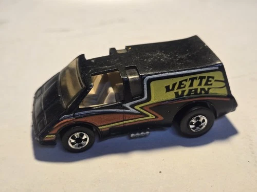 Vintage 1979 Hot Wheels Black Hi Rakers Corvette Vette Van Blackwall Hong Kong
