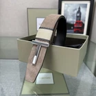 Authentic Tom Ford Reversible Leather T-Buckle Belt Luxury Designer Fashion