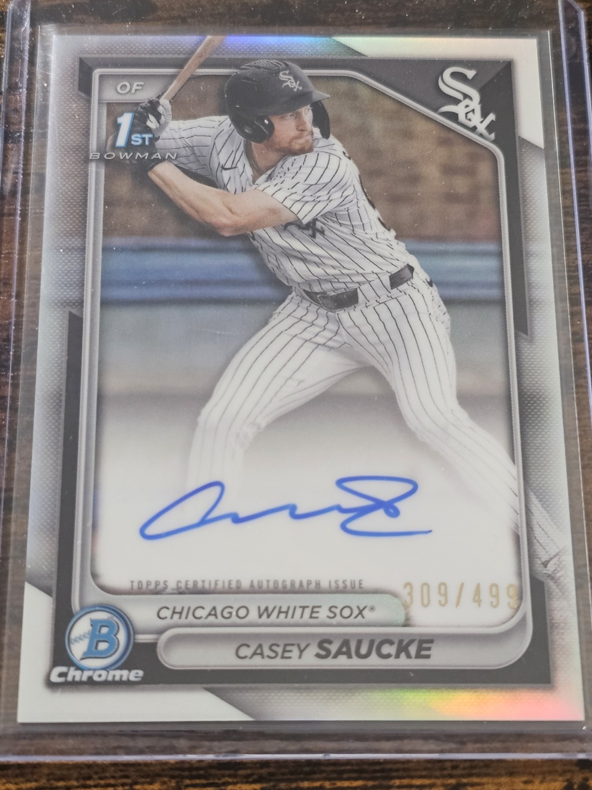 2024 Bowman Draft Casey Saucke Chrome Auto Refractor 1st #d 309/499 White Sox RC