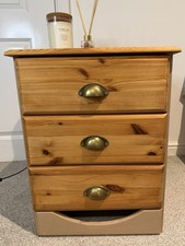 Solid Pine Chest of 3 Drawers Upcycled Wooden Furniture