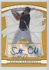 2009 Bowman Sterling Prospects Gold Refractor 11/50 Scott Campbell Auto 0b5