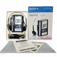 Sony Walkman WM-F43 AM/FM Cassette Player NEW BELTS Complete In Box Working