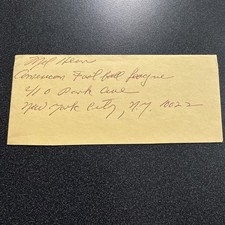 Mel Hein New York Giants HOF authentic autographed  cut signed 