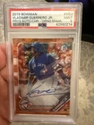 2019 Bowman Chrome Prospect Vladimir Guerrero Jr Orange Shimmer Auto /25 PSA 9