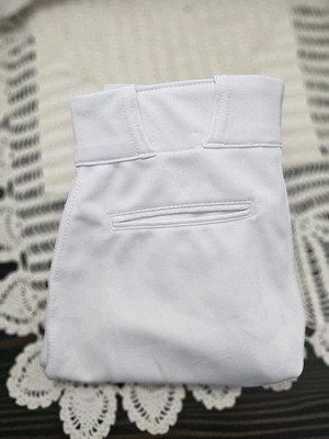 Champro White Adult Baseball Pants Size S Piped Open Bottom with Pockets