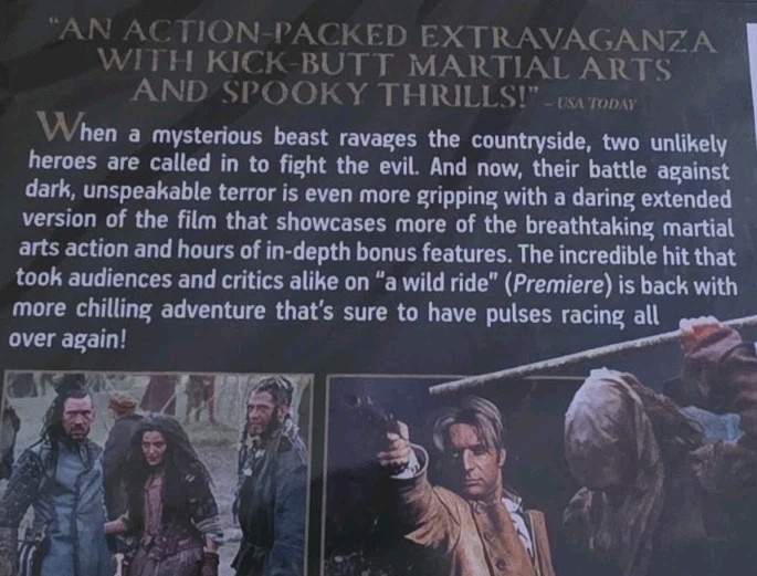 4K Ultra HD Brotherhood Of The Wolf Collector's Edition Widescreen 