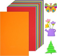 18 Sheets Colorful Foam Sheets for Arts  Crafts - 5.5 x 8.5 Inch