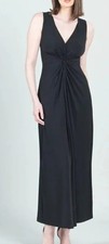 Eliza J Black sleeveless evening gown with tie knot  in the front. New. Size 14