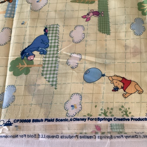 Stitch Plaid Scenic Winnie The Pooh Disney For Springs 2 Yards Cotton - Picture 2 of 6