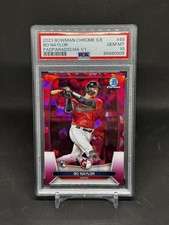 2023 Bowman Chrome Sapphire Bo Naylor #49 Padparadscha 1/1 PSA 10 True 1/1 (RC)