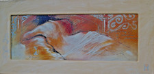 Joami Kunstdruck | Akt | Sommertraum | 117 x 57cm | rahmenbemalt: Relaxed liegen