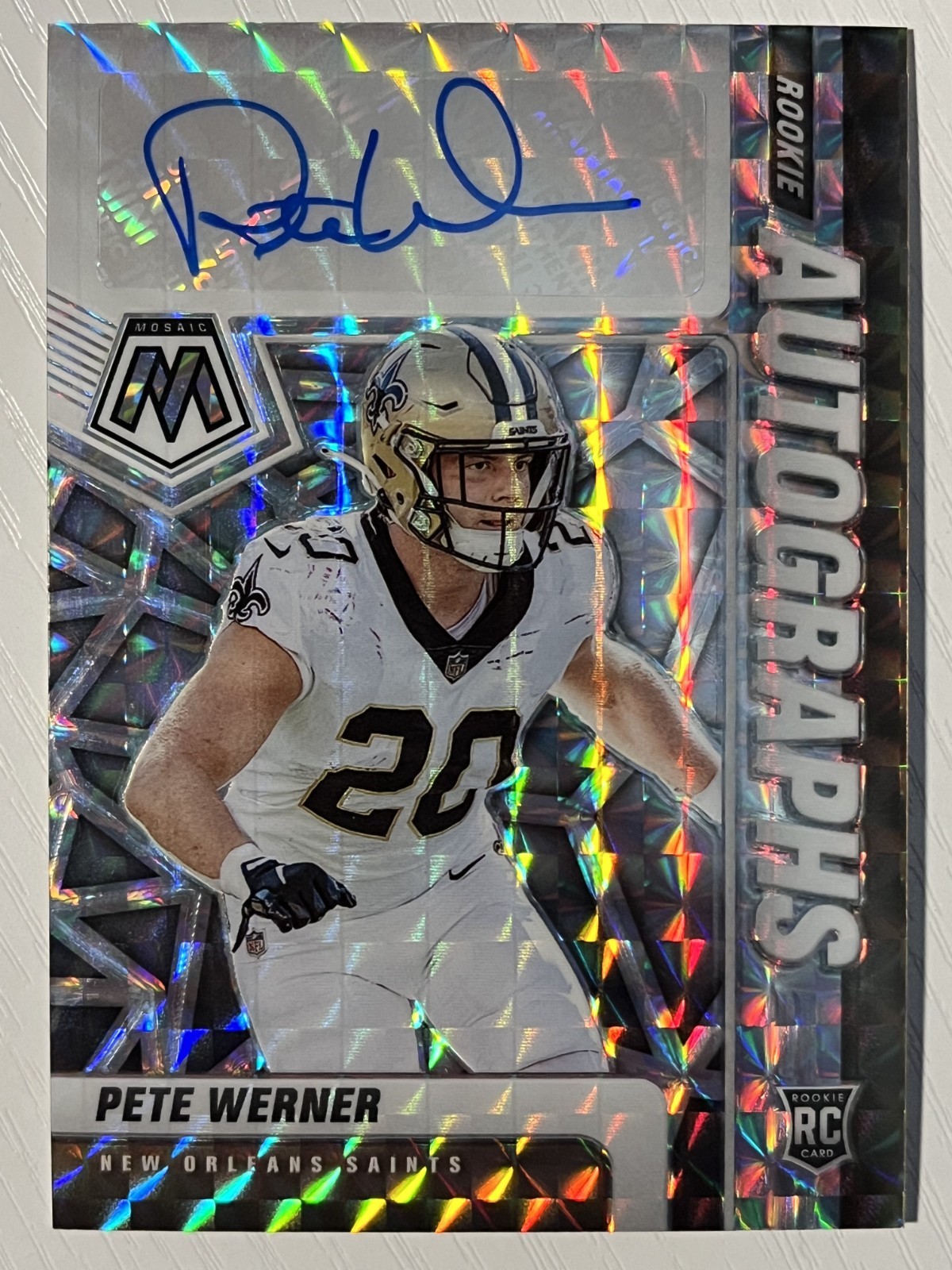 Pete Werner Panini Mosaic Rookie Autographs Mosaic #RA55 Base