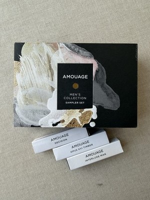 Amouage Men s sampler set New + Extras Reflection Epic, Interlude, Meander, Etc